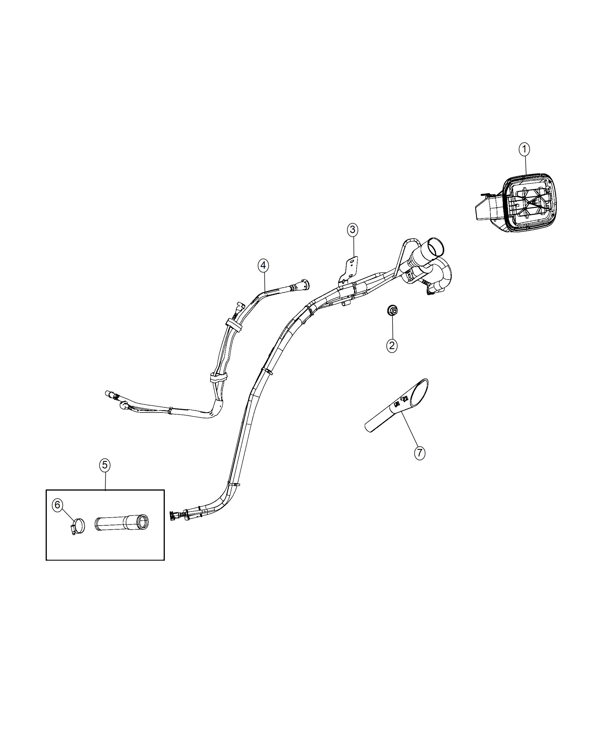 Diagram Fuel Tank Filler Tube. for your Dodge Durango  