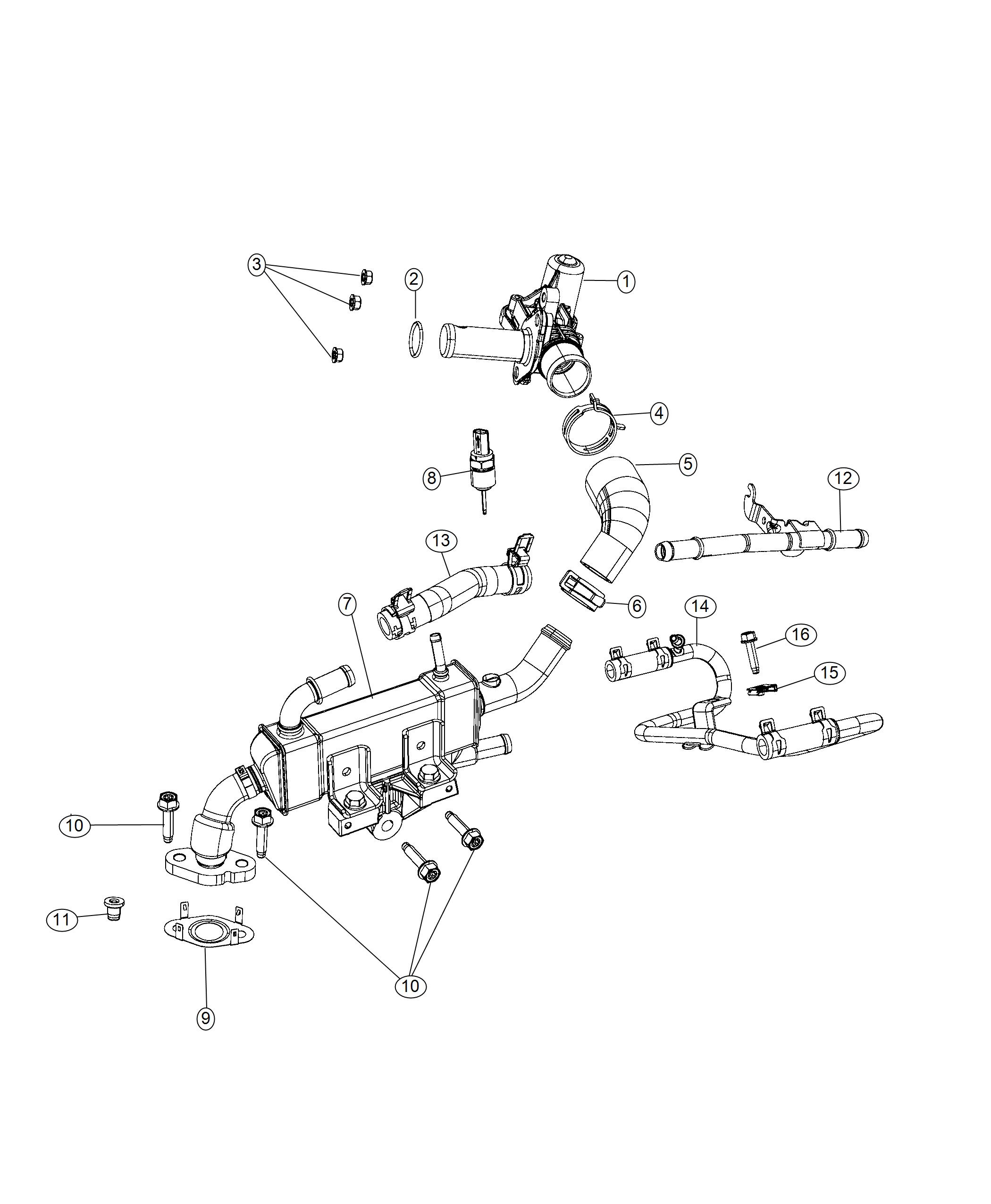 Diagram EGR Valve, 3.6L [3.6L V6 24V VVT Engine Upg I w/ESS]. for your Dodge Durango  