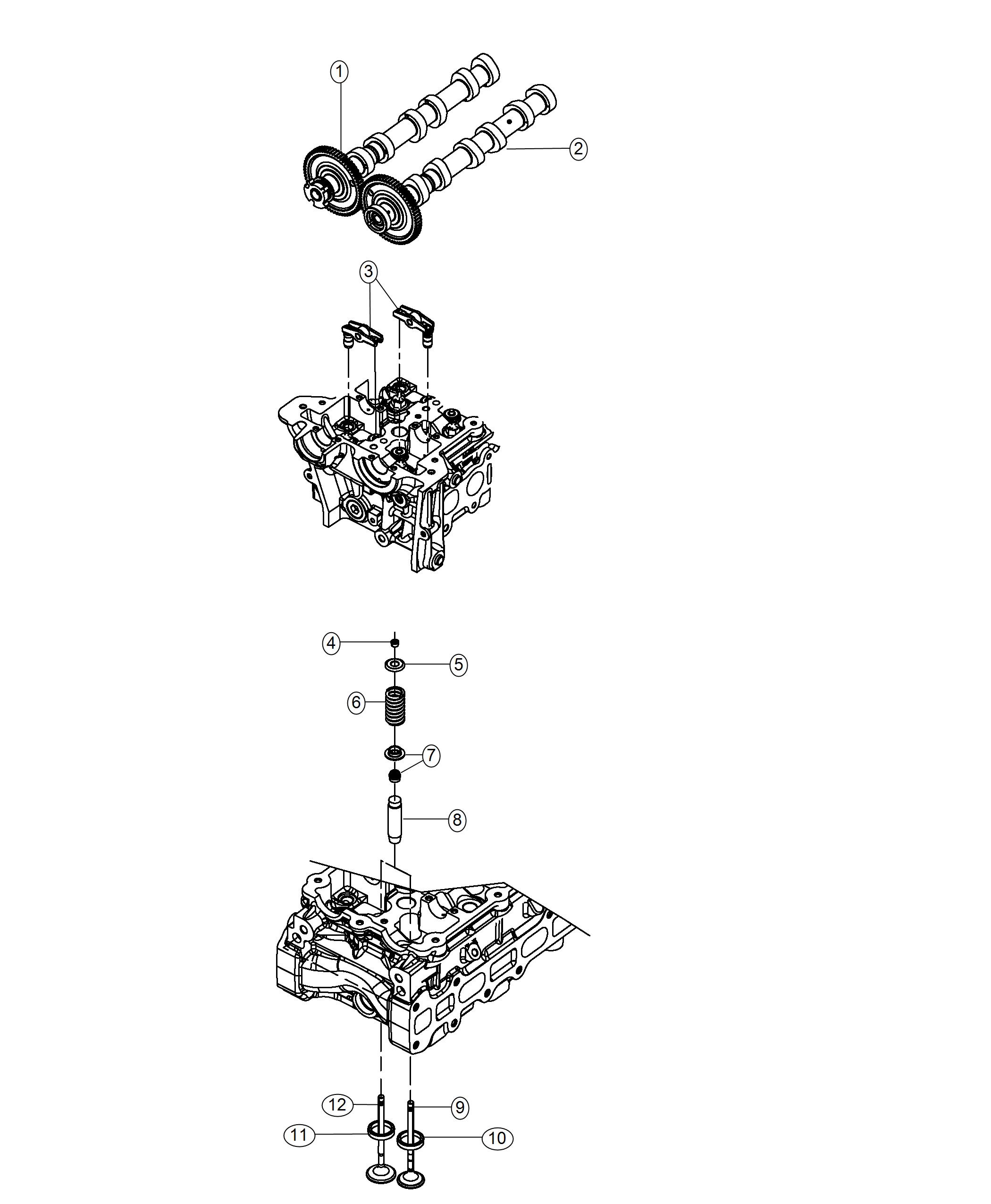 Diagram Camshafts And Valvetrain 3.0L Diesel. for your Chrysler 300  M