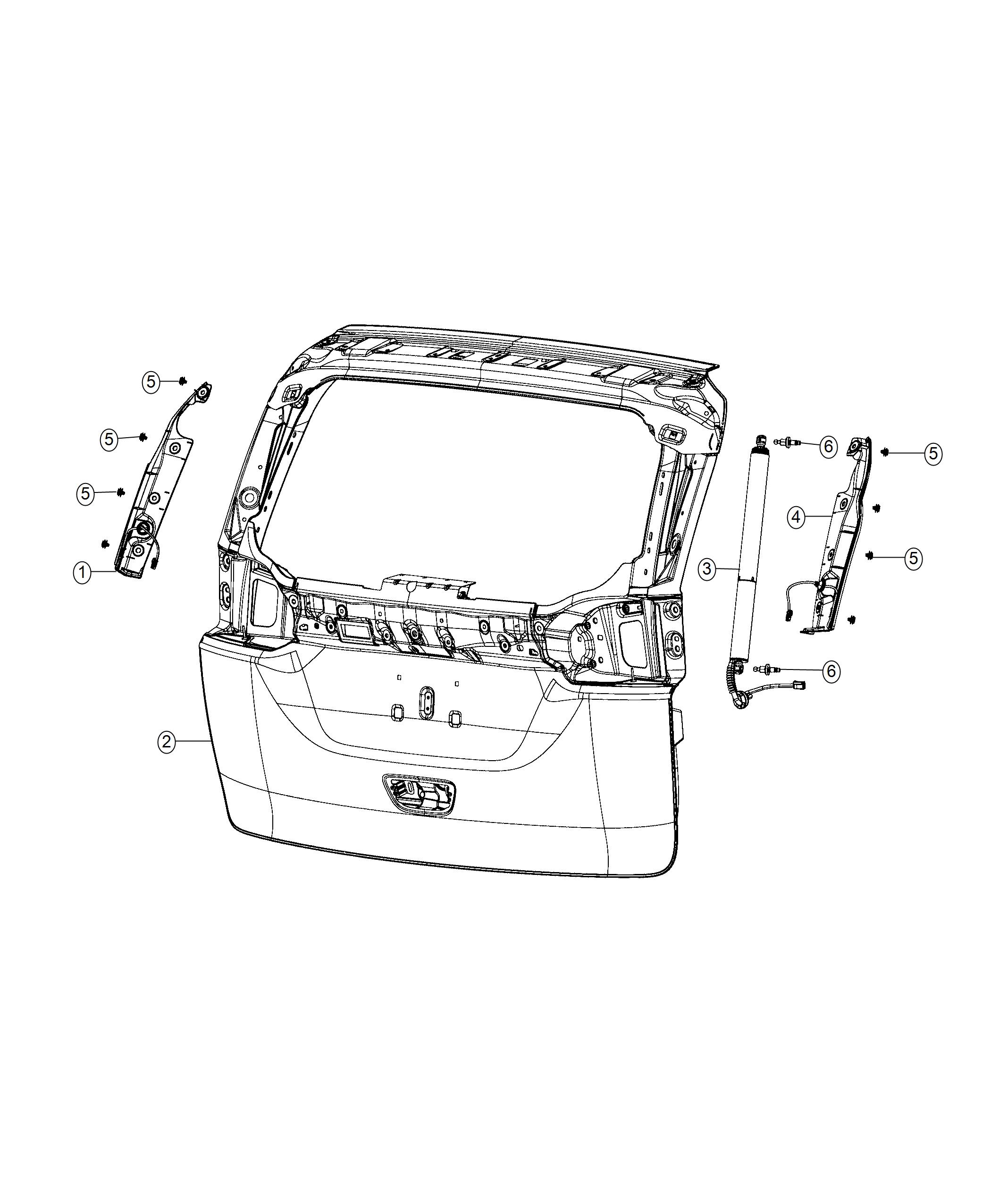 Sensors, Liftgate Pinch. Diagram