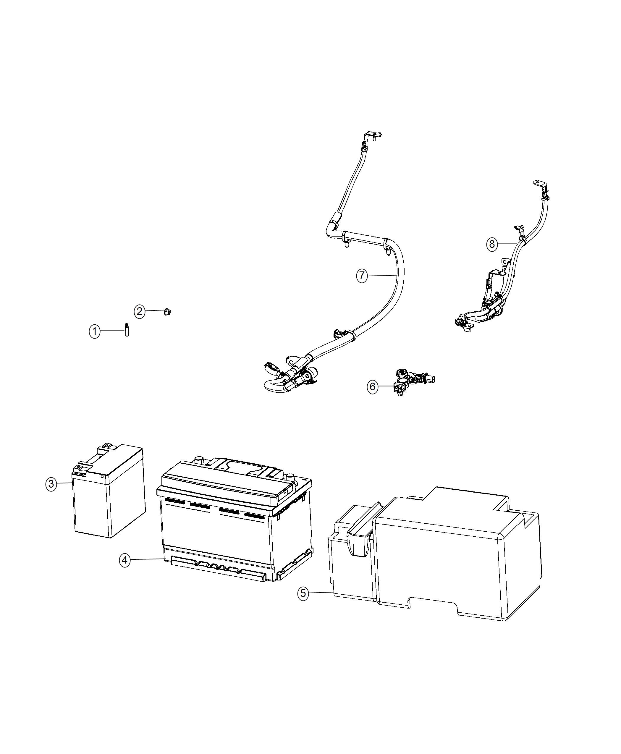 Diagram Wiring, Battery. for your 2004 Chrysler 300 M  