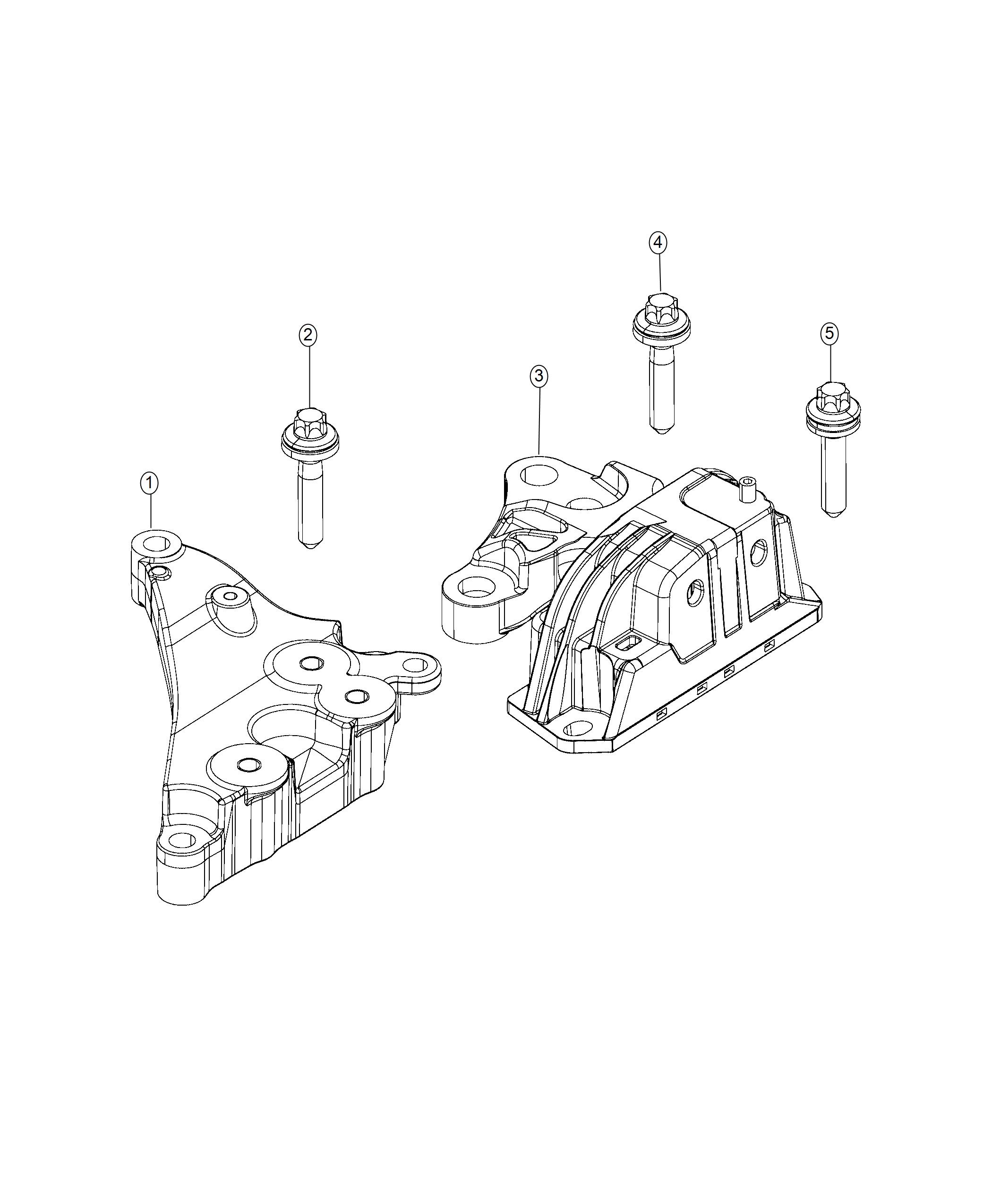 Engine Mounting Left Side 2.4L. Diagram