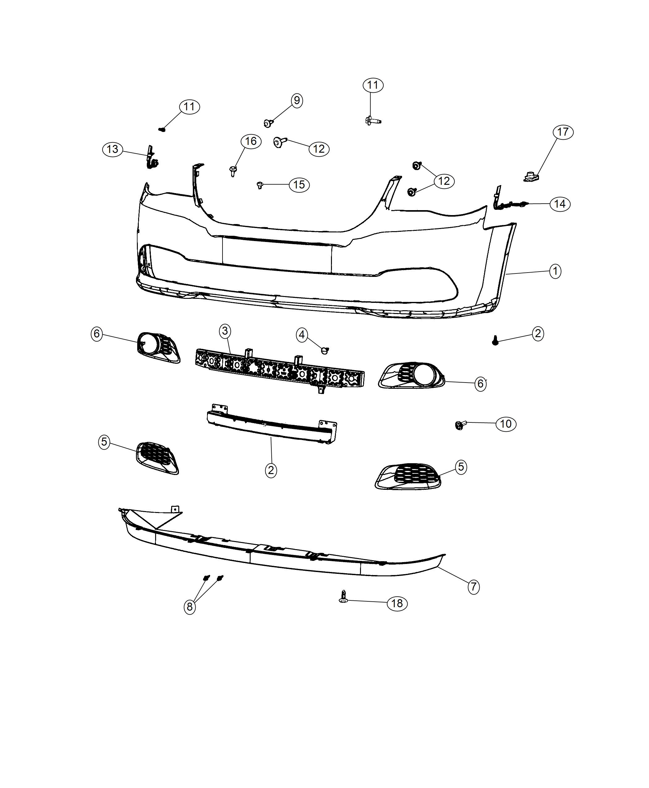 Diagram Fascia, Front. for your Dodge Grand Caravan  