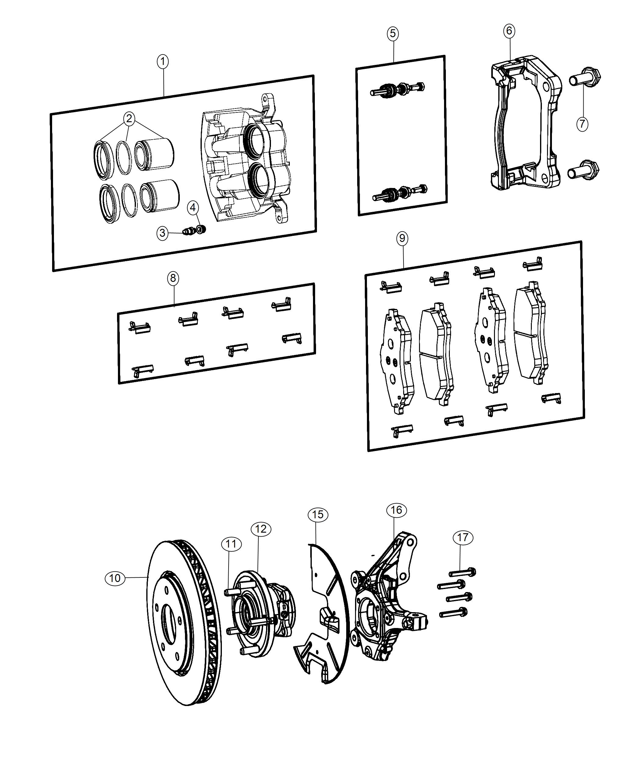 Brakes, Front. Diagram