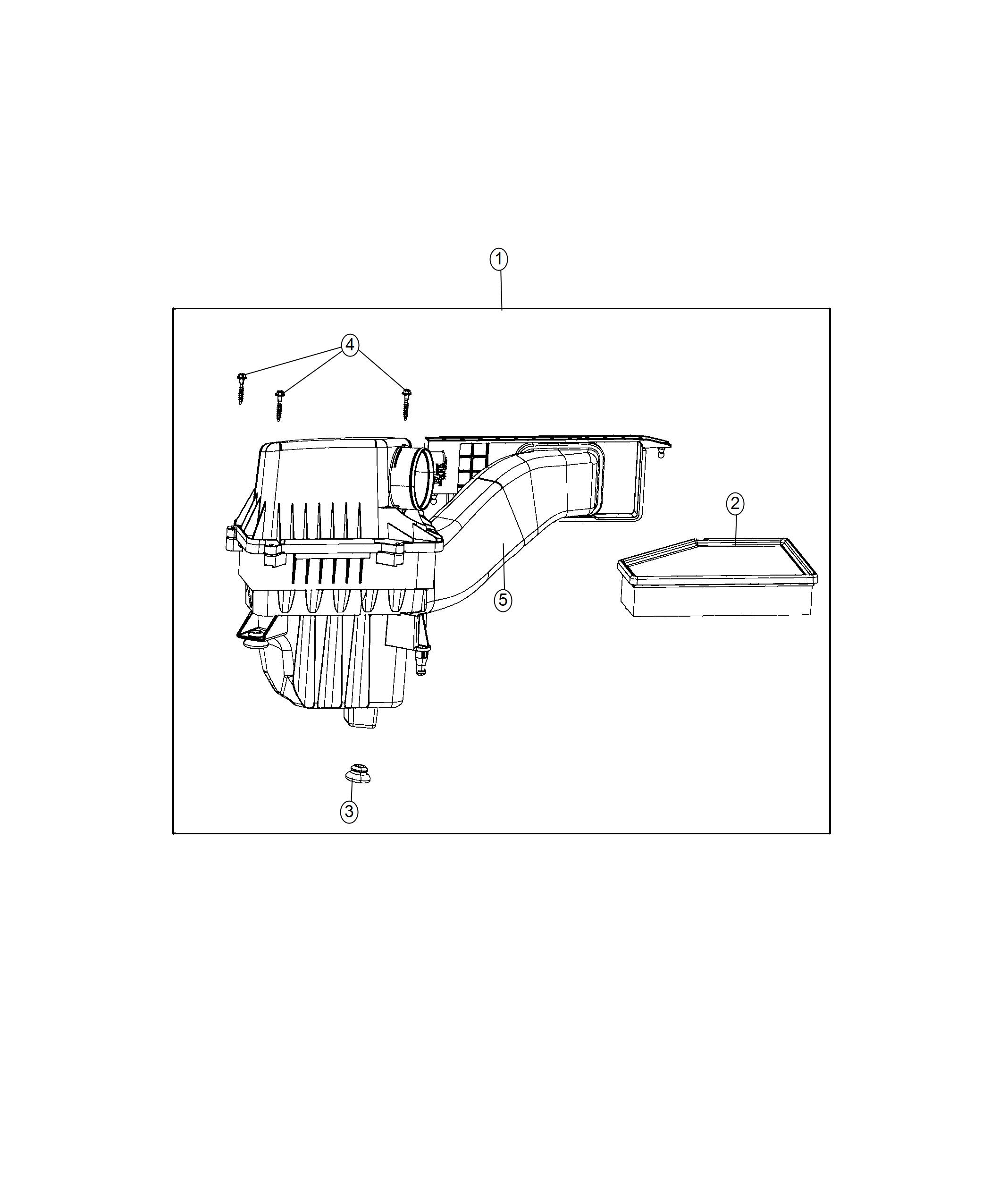 Diagram Air Cleaner 3.6L [3.6L V6 Hybrid Engine]. for your Chrysler