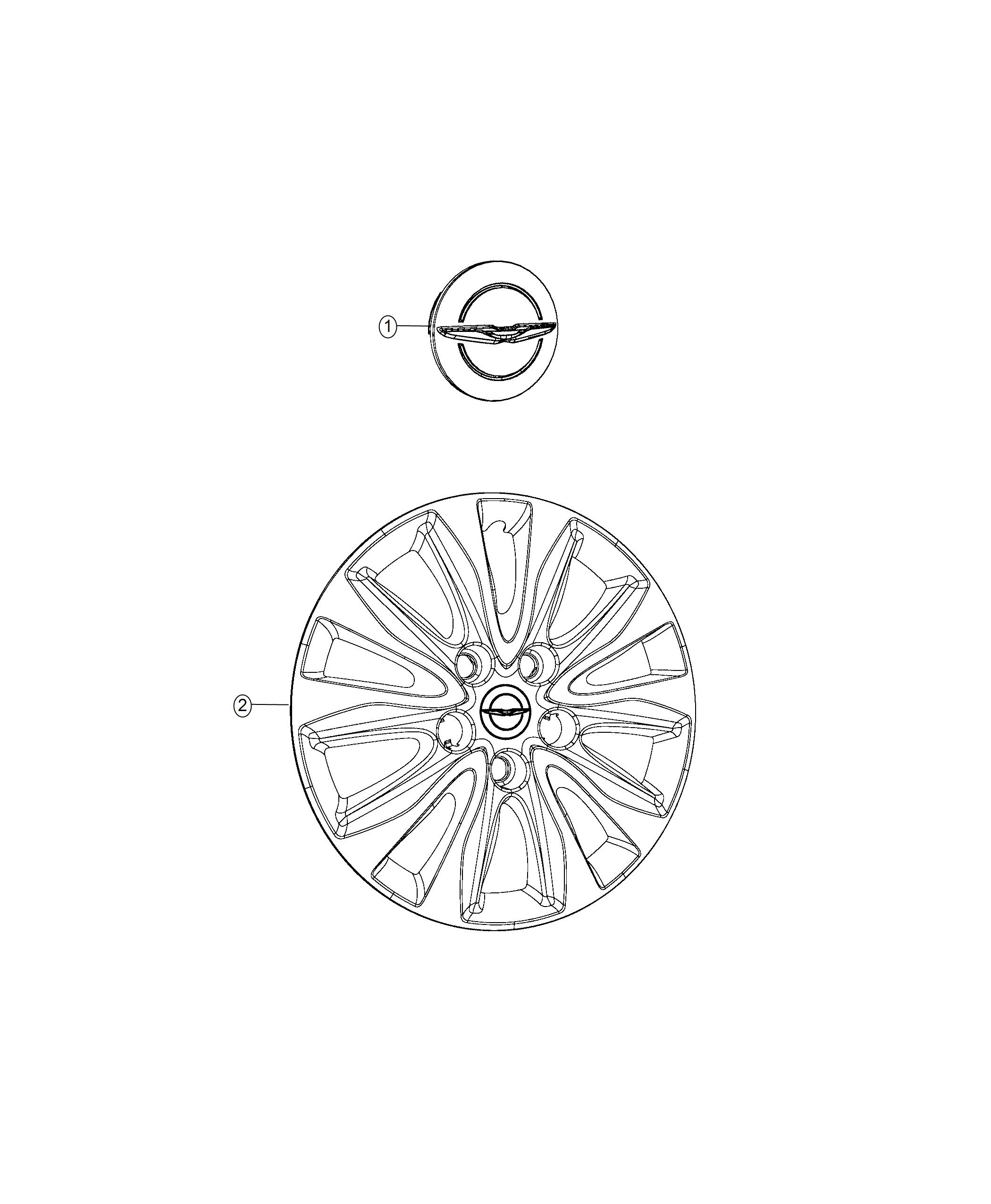 Diagram Wheel Covers and Center Caps. for your 2007 Ram 1500   