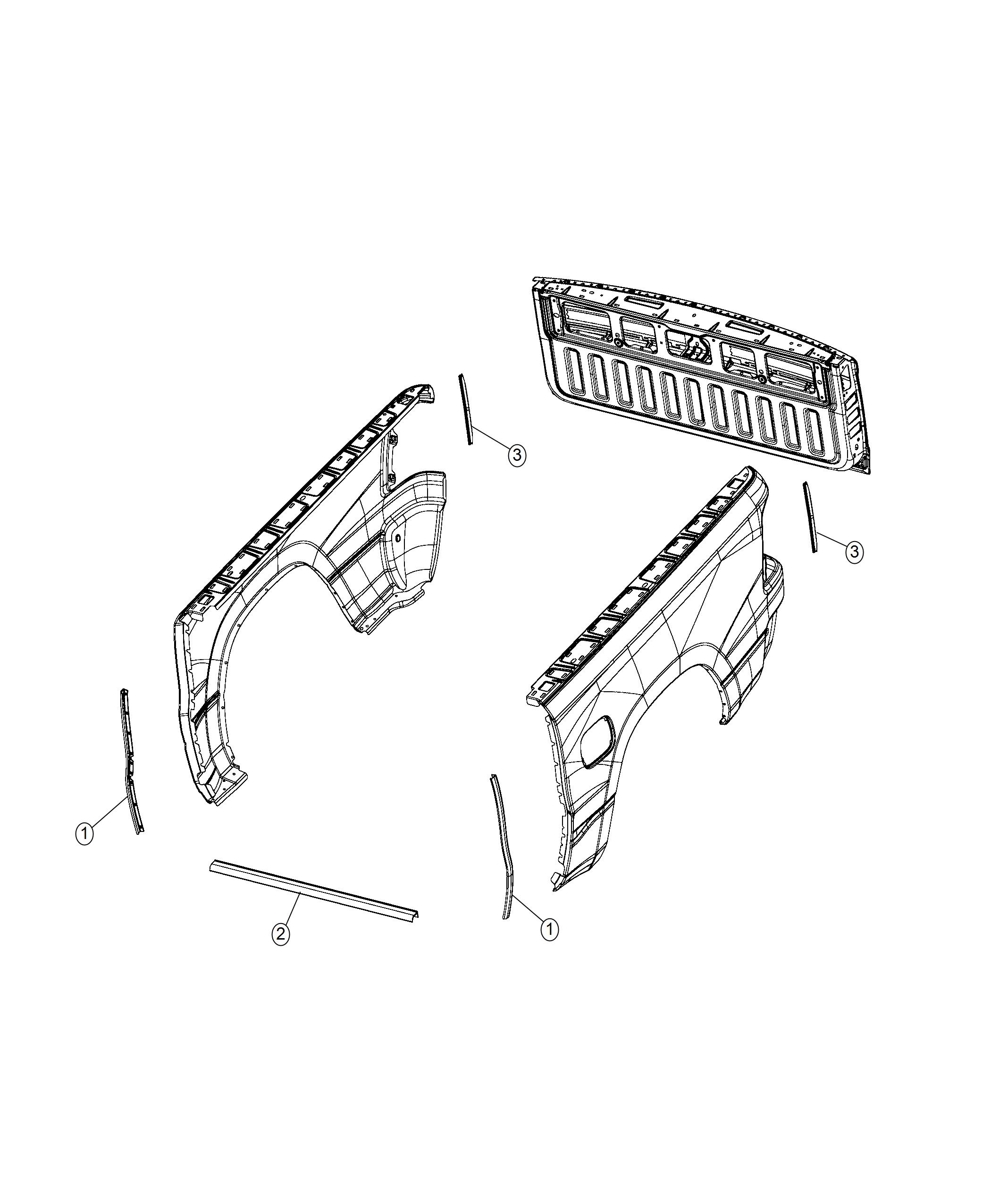 Diagram Weatherstrips, Box To Cab. for your 2004 Chrysler 300  M 