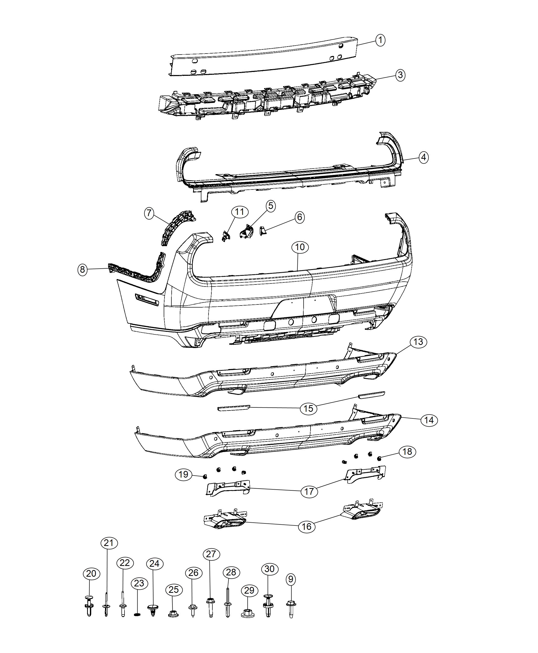 Fascia, Rear. Diagram