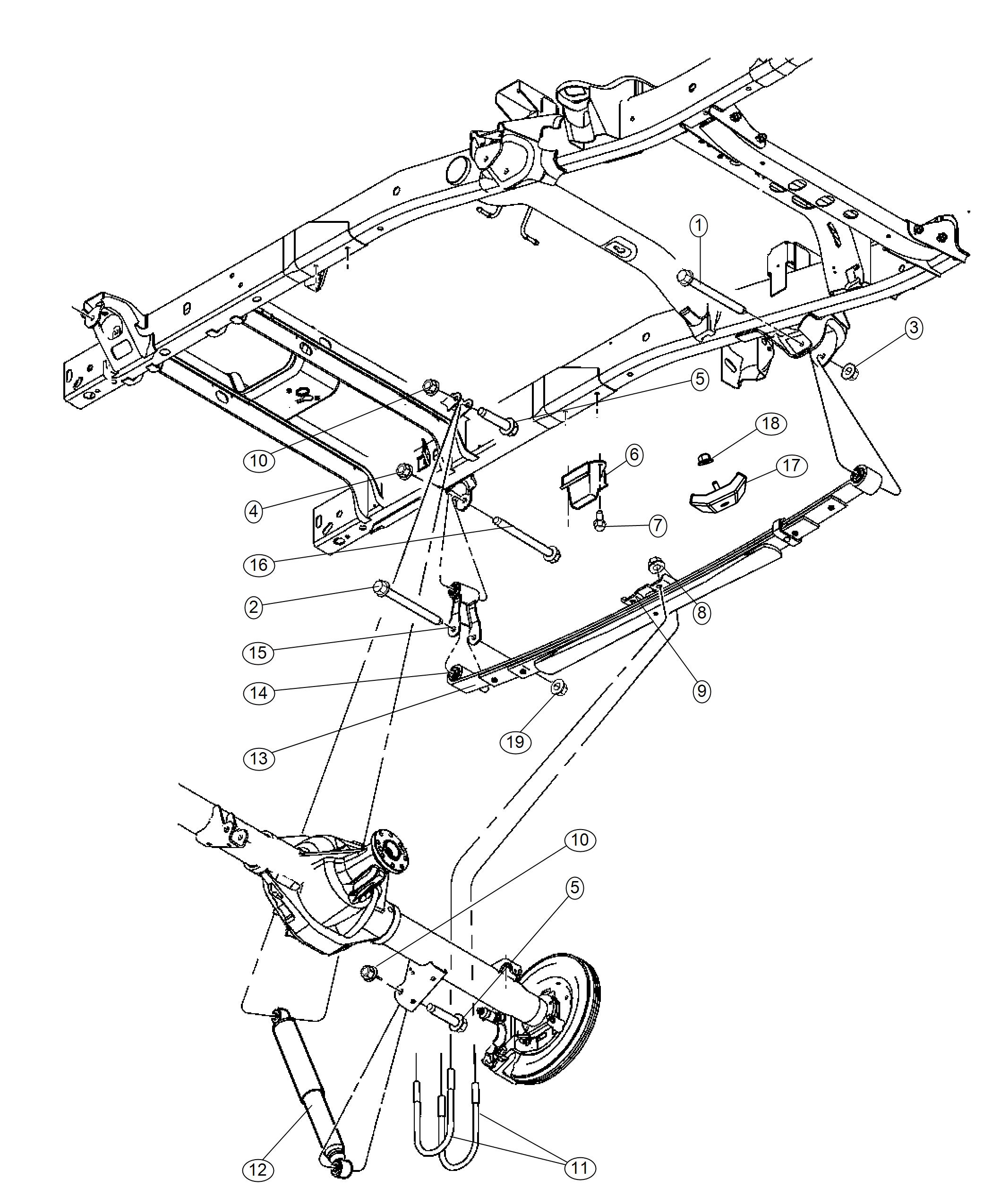 Diagram Suspension, Rear. for your 2004 Chrysler 300  M 