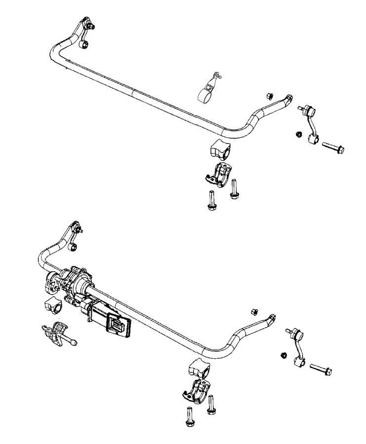 Diagram Stabilizer Bar, Front,. for your 2019 Jeep Wrangler RUBICON 3.6L V6 A/T 4WD 