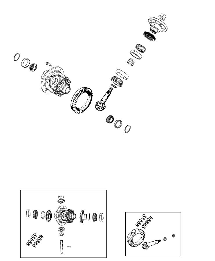 Diagram Differential Assembly. for your 2019 Jeep Wrangler   