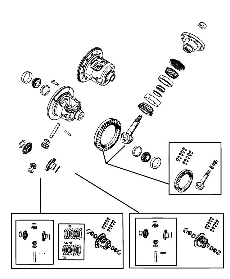 Differential Assembly With [DSA] or [Conventional Differential Rear Axle]. Diagram