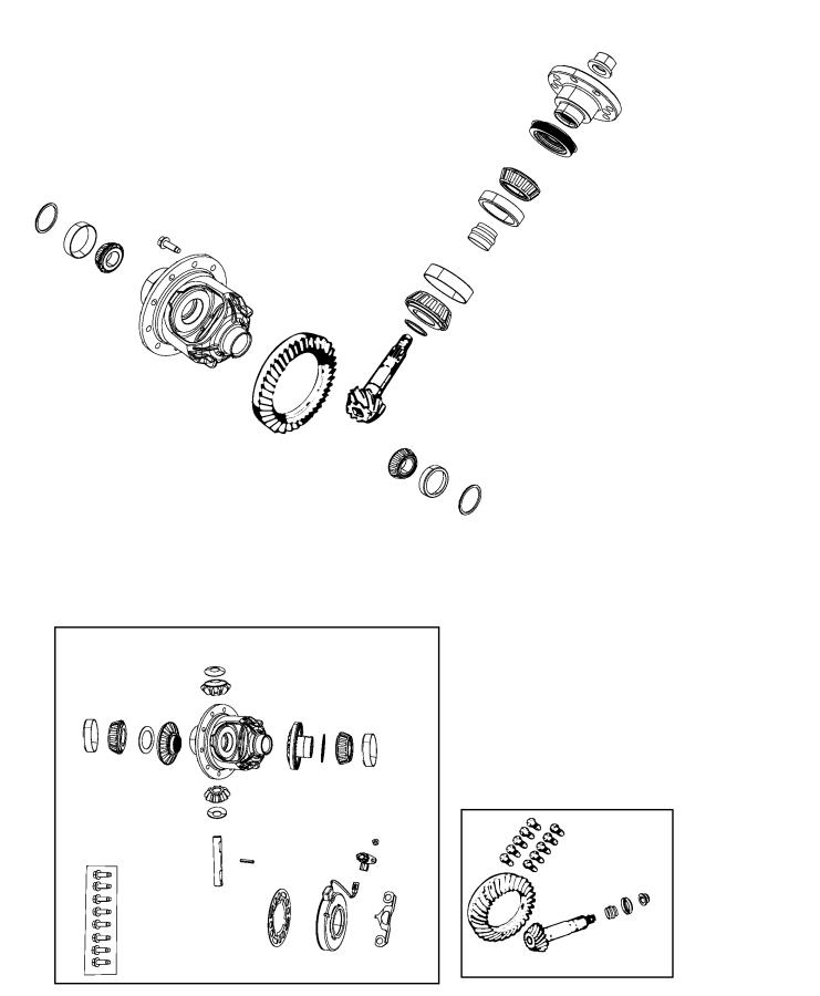 Diagram Differential Assembly With [Tru-Lok Front and Rear Axles]. for your 2002 Chrysler 300  M 