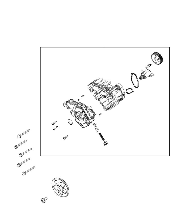 Diagram Engine Oil Pump 2.0L Direct Injected Turbo. for your 2017 Jeep Wrangler   