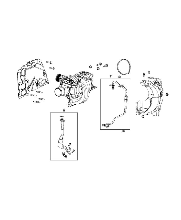 Diagram Turbocharger And Oil Hoses/Tubes 2.0L Direct Injected Turbo. for your Chrysler 300  M