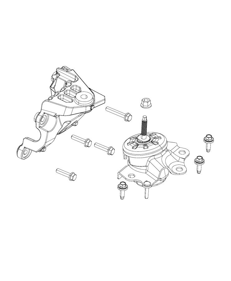 Diagram Engine Mounting Left Side 2.0L Direct Injected Turbo. for your 1999 Chrysler 300  M 