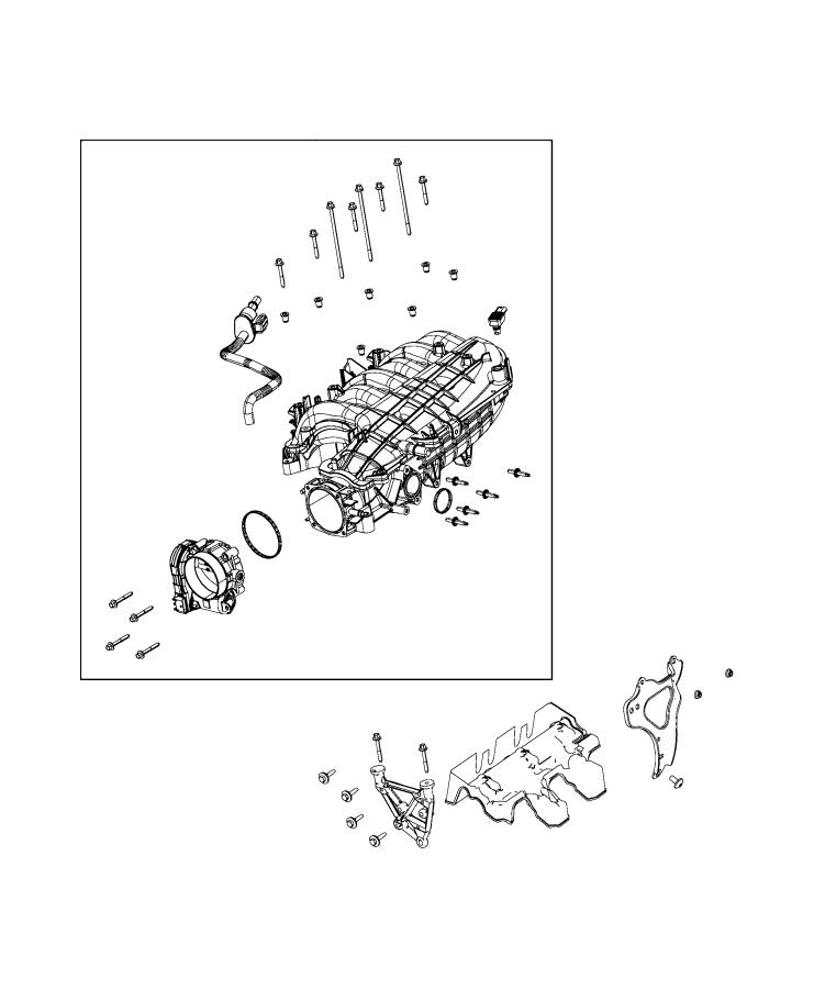 Diagram Intake Manifold Plenum 3.6L. for your 2013 Ram 2500   