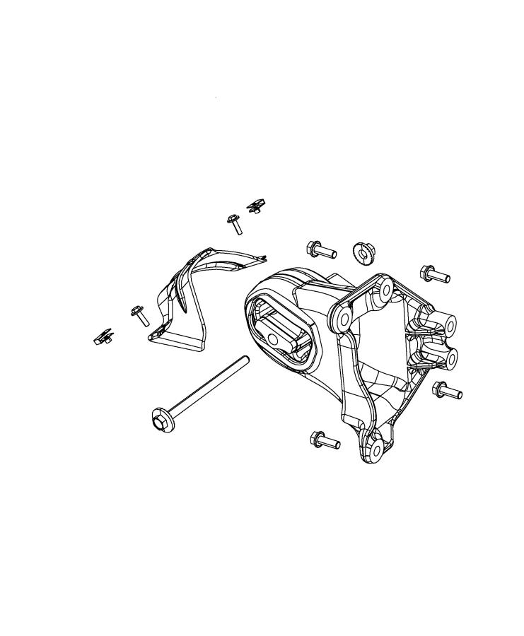 Diagram Engine Mounting Left Side 3.6L. for your 1999 Chrysler 300  M 