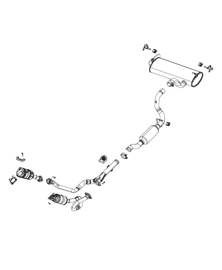 Diagram Exhaust System 3.6L [3.6L V6 24V VVT ENGINE UPG I W/ESS],[3.6L V6 24V VVT Engine Upg I W/BSG]. for your Jeep Wrangler  