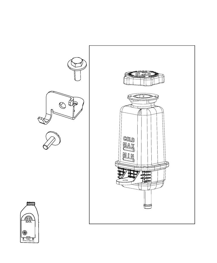 Diagram Power Steering Reservoir. for your 2006 Jeep Wrangler   