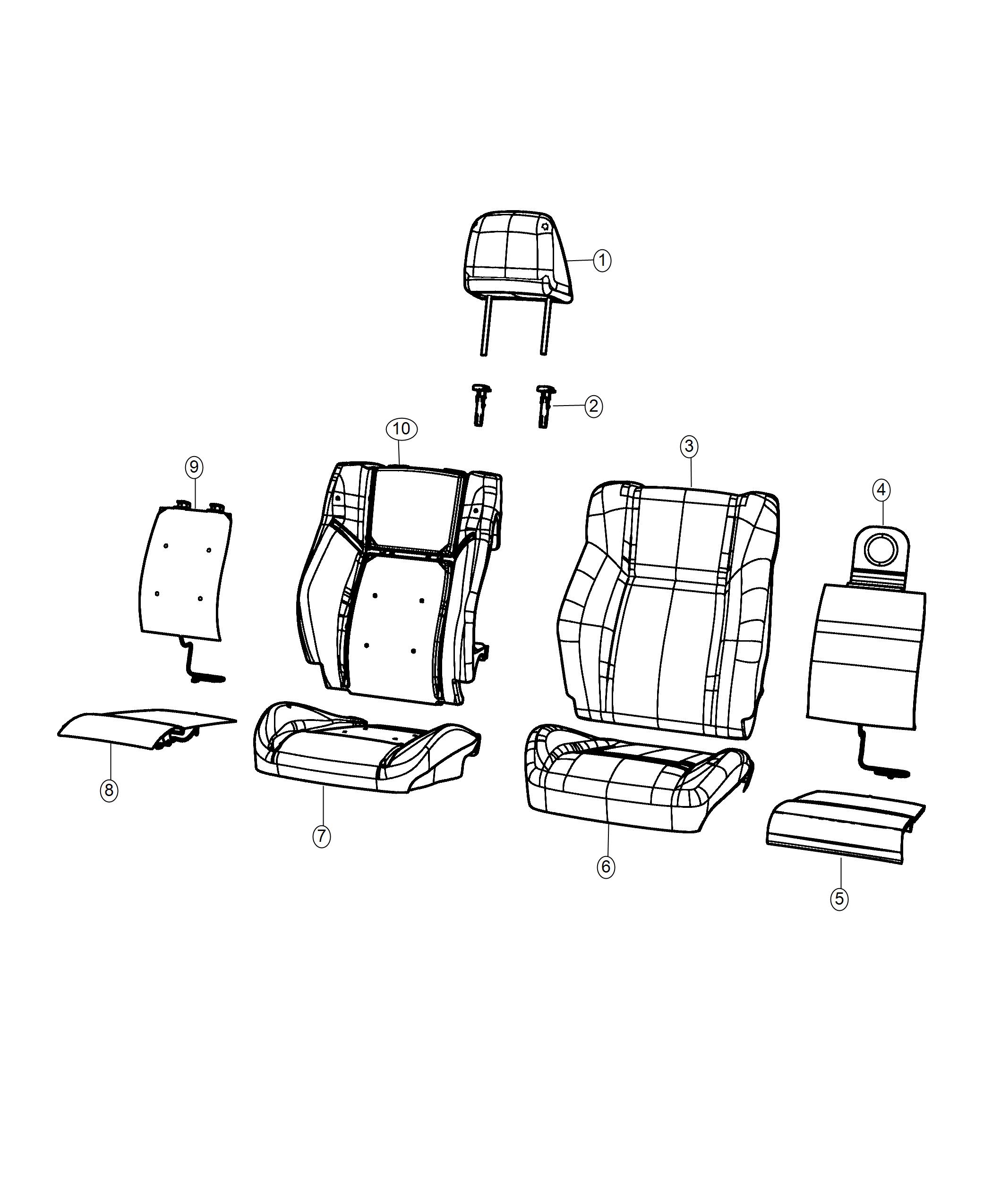 Front Seat - Bucket. Diagram