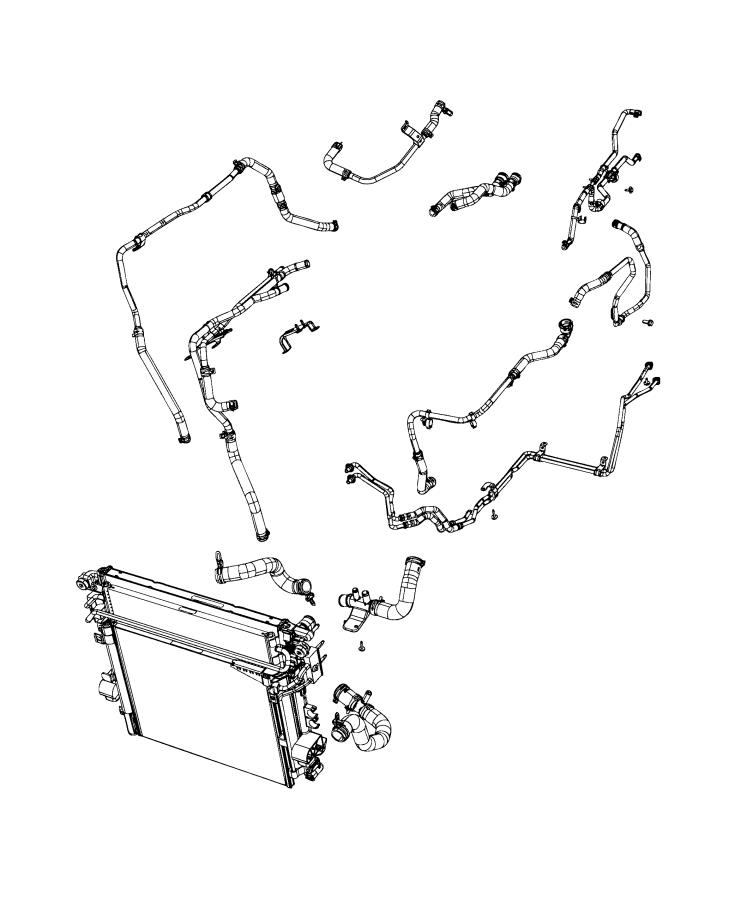 Diagram Radiator Hoses And Related Parts. for your 2003 Chrysler 300  M 