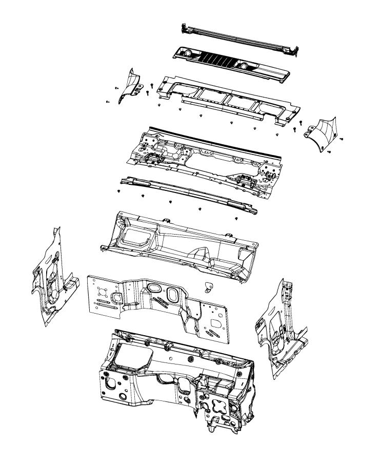 Diagram Cowl , Dash Panel and Related Parts. for your Jeep