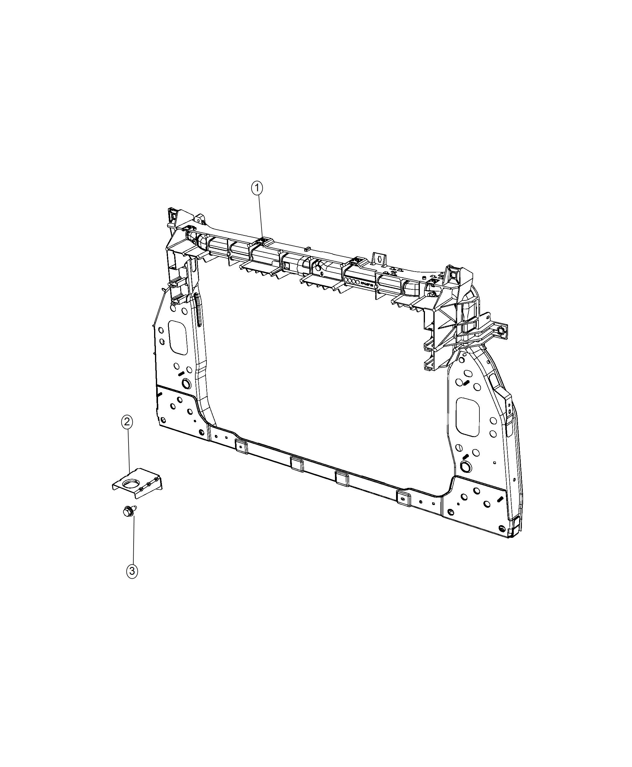 Diagram Radiator Support. for your 2016 Fiat 500X   