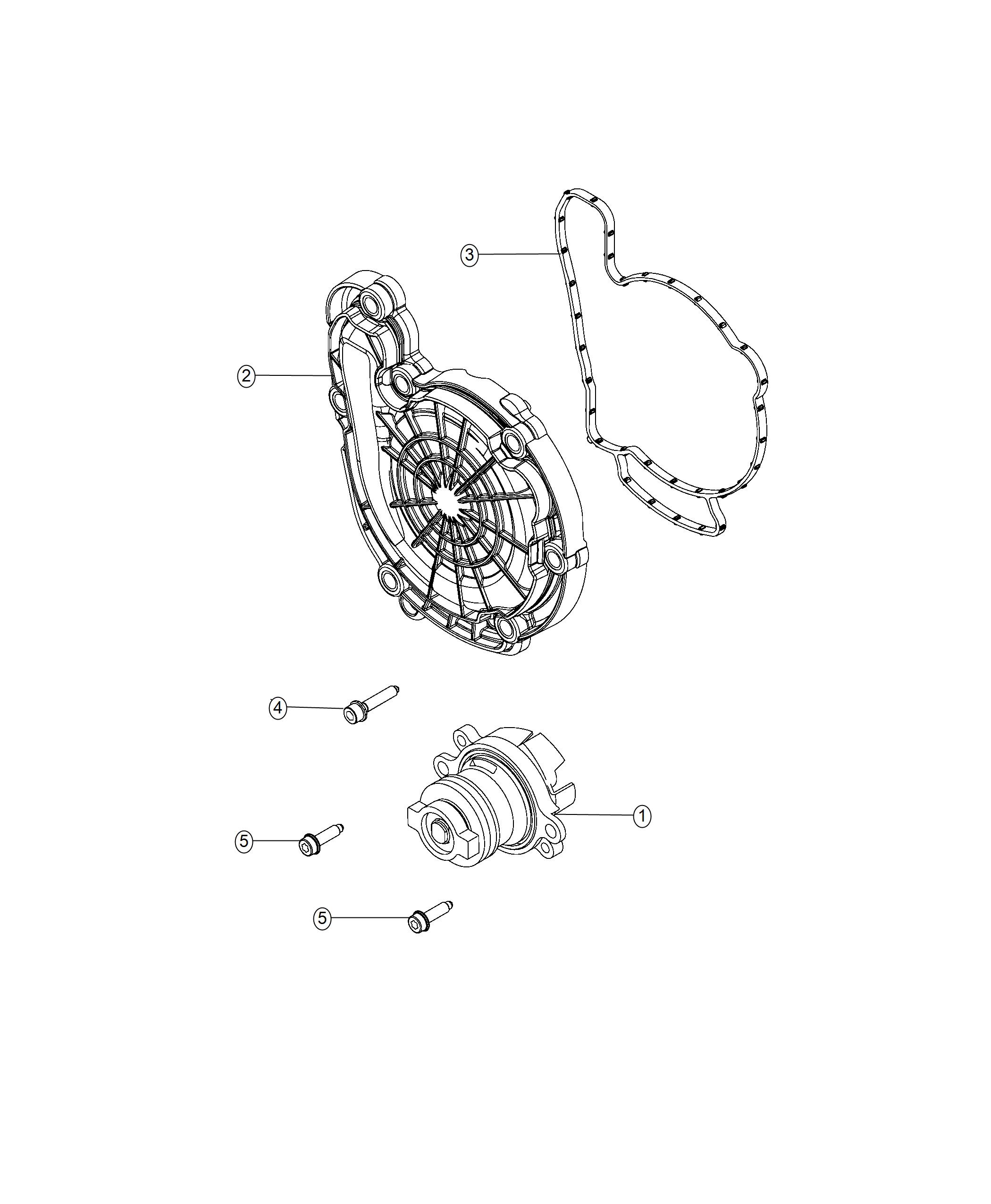 Diagram Water Pump and Related Parts. for your Chrysler 300  M