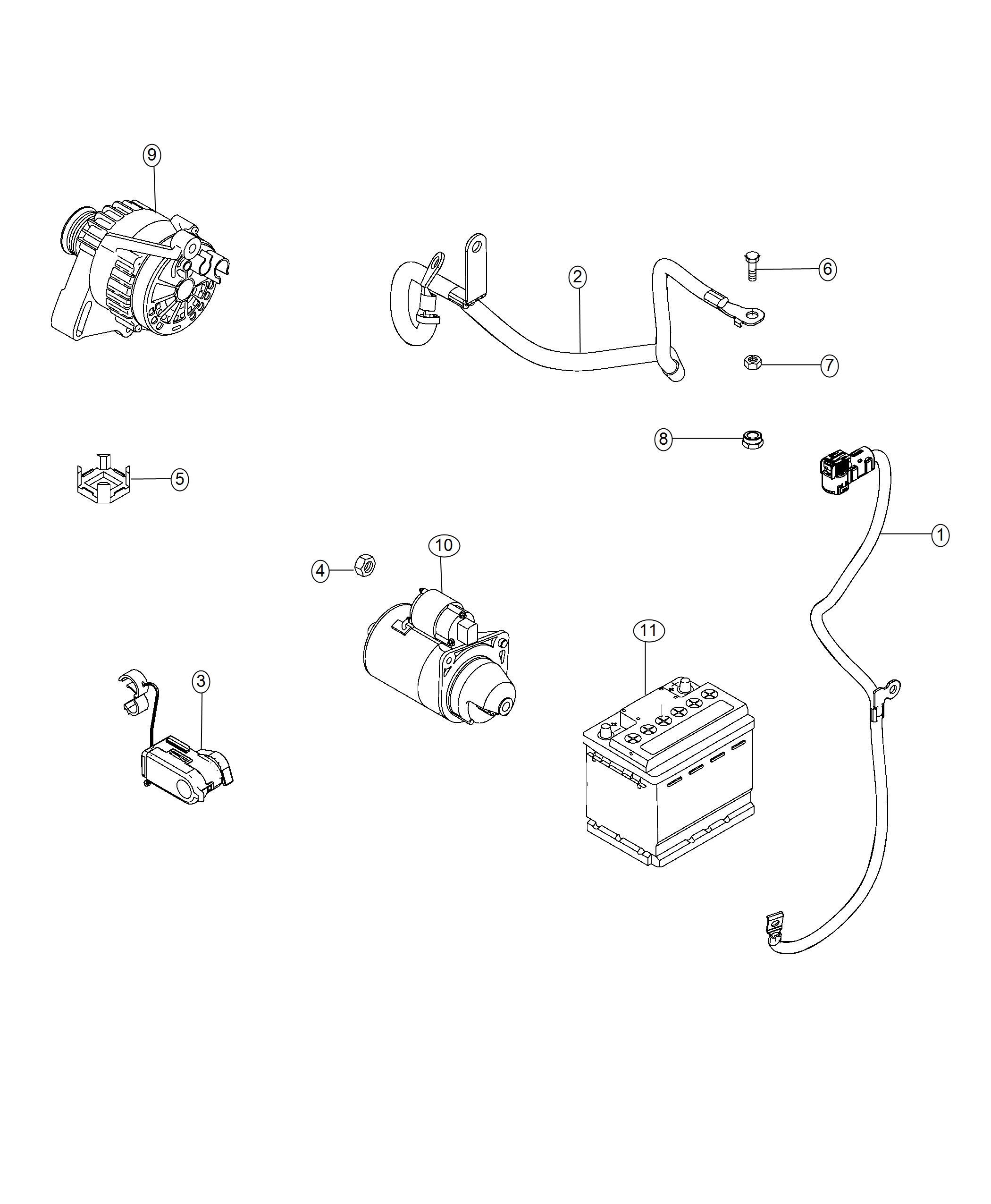 Diagram Wiring, Battery. for your Chrysler 300  M