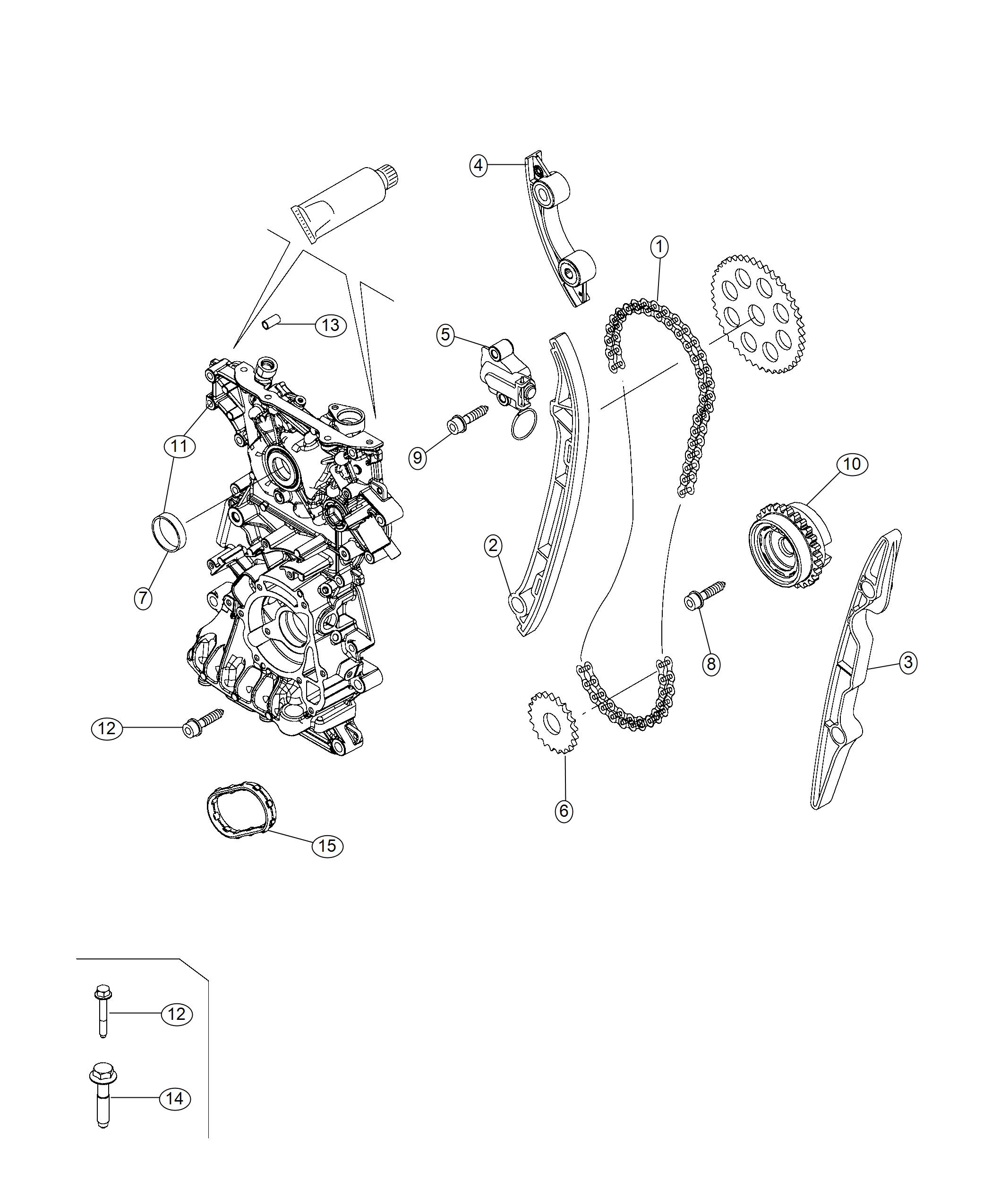 Diagram Timing System 1.3L Turbocharged. for your 2003 Chrysler 300  M 