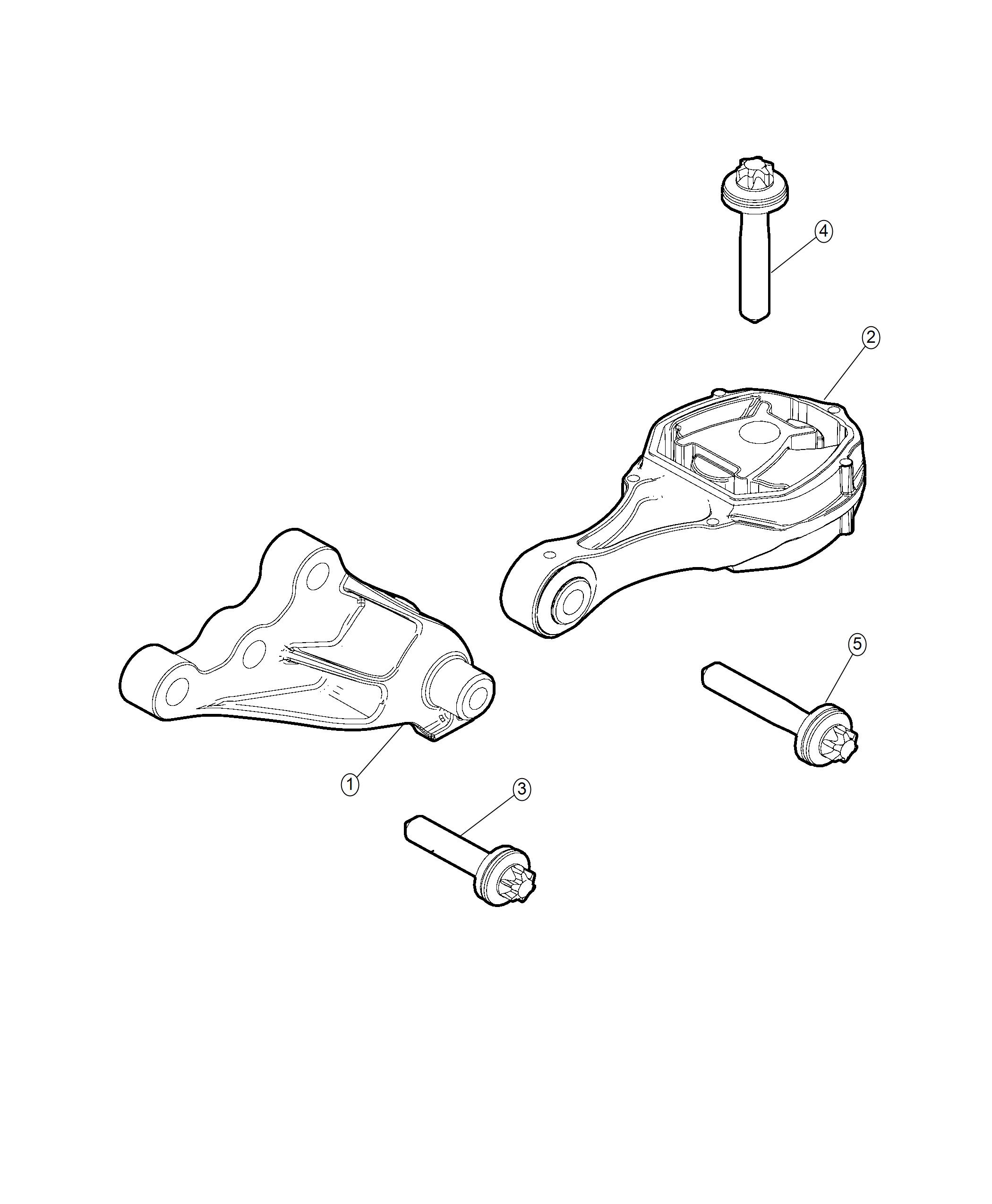 Diagram Engine Mounting Rear 1.3L Turbocharged. for your 2002 Chrysler 300  M 