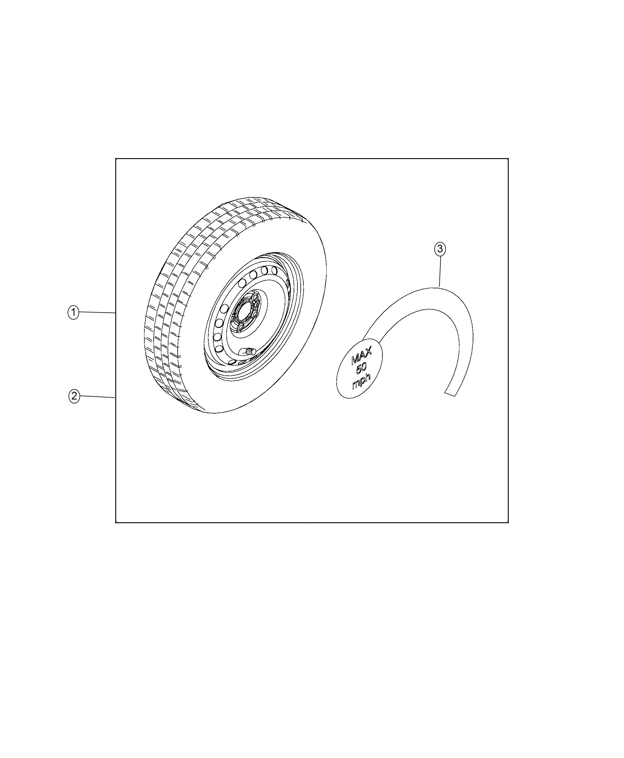 Diagram Spare Wheel. for your Fiat 500X  