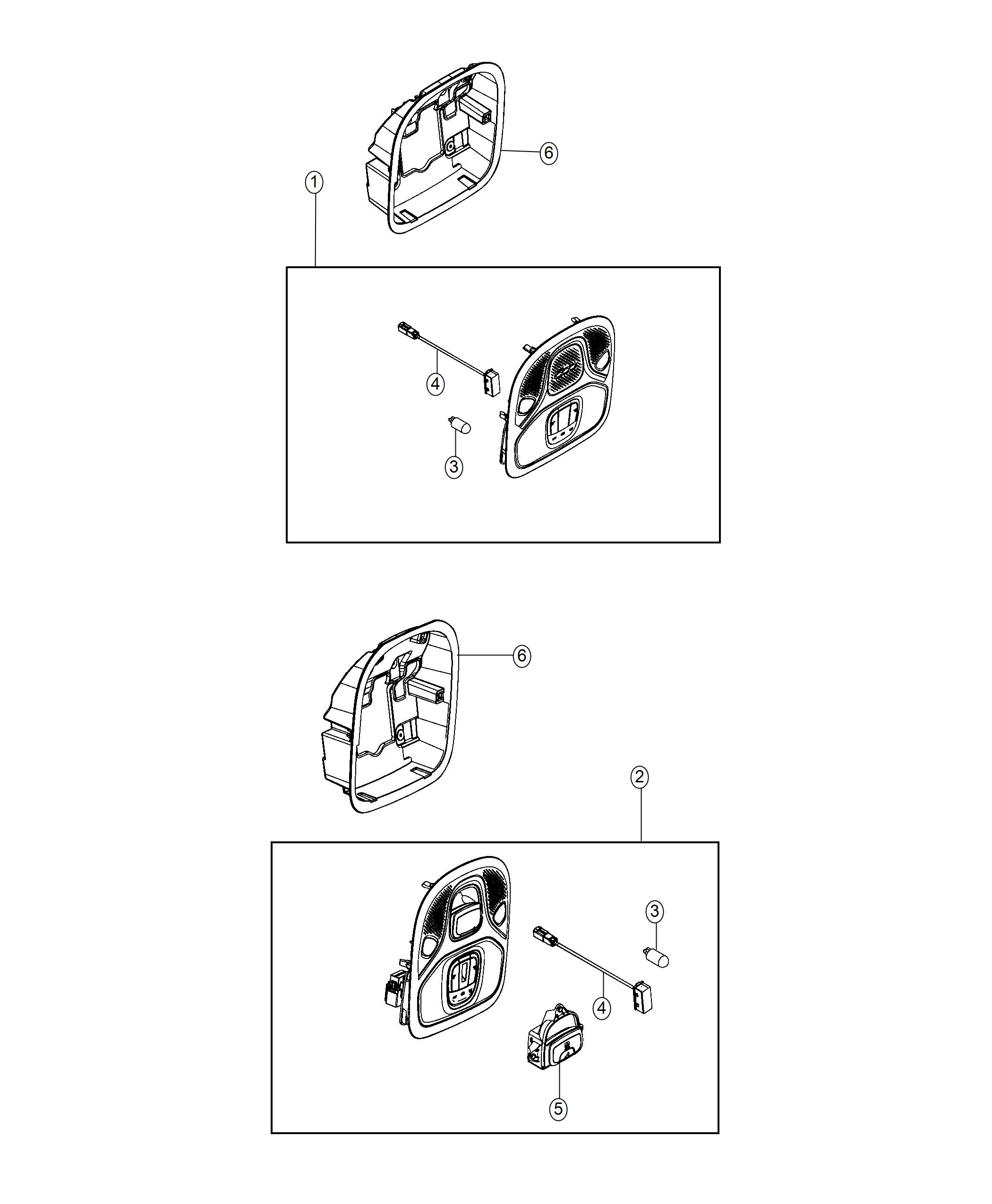 Overhead Consoles. Diagram