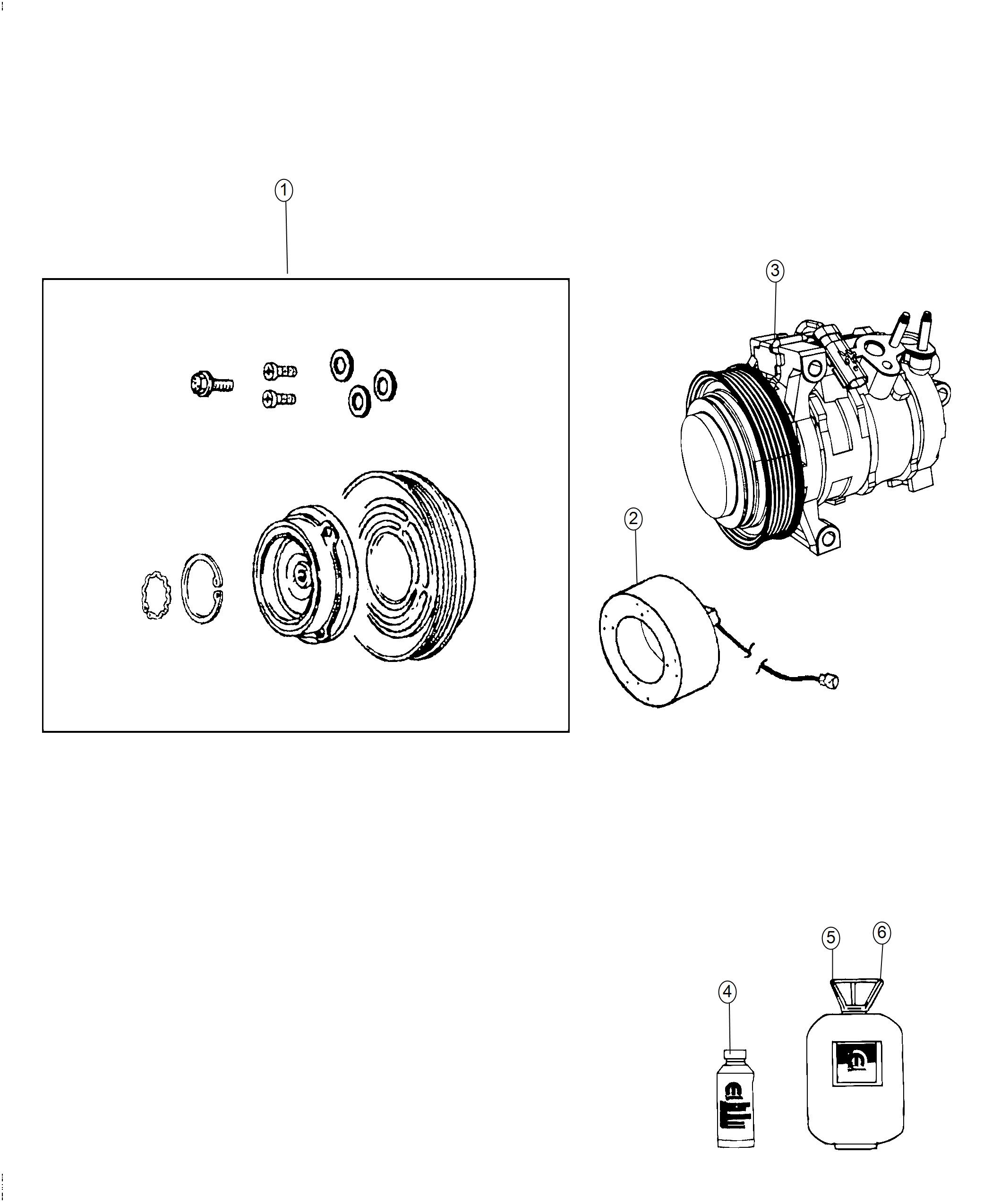 Diagram A/C Compressor. for your 2004 Chrysler 300  M 