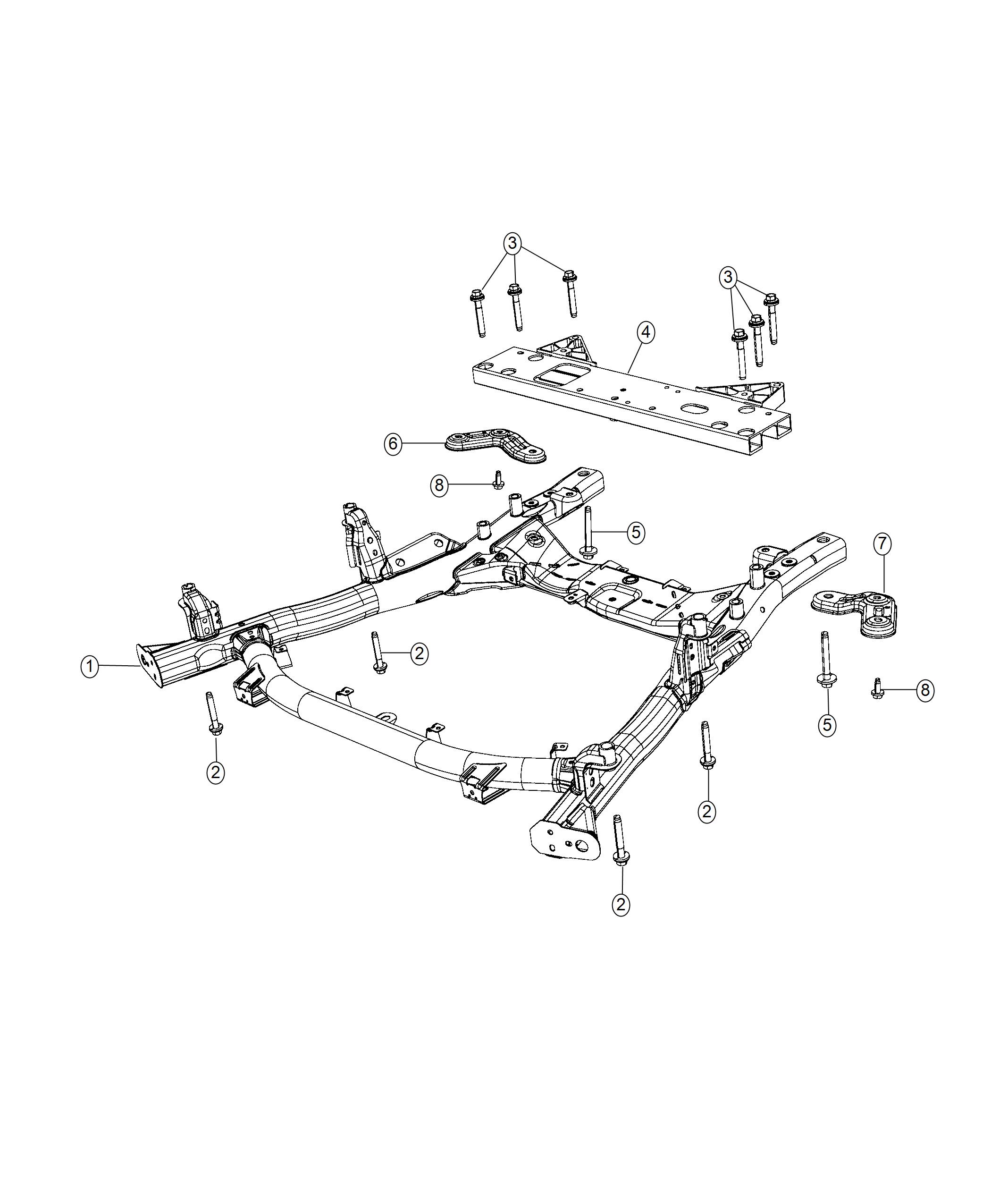 Diagram Crossmember, Front Suspension. for your Chrysler 300  M