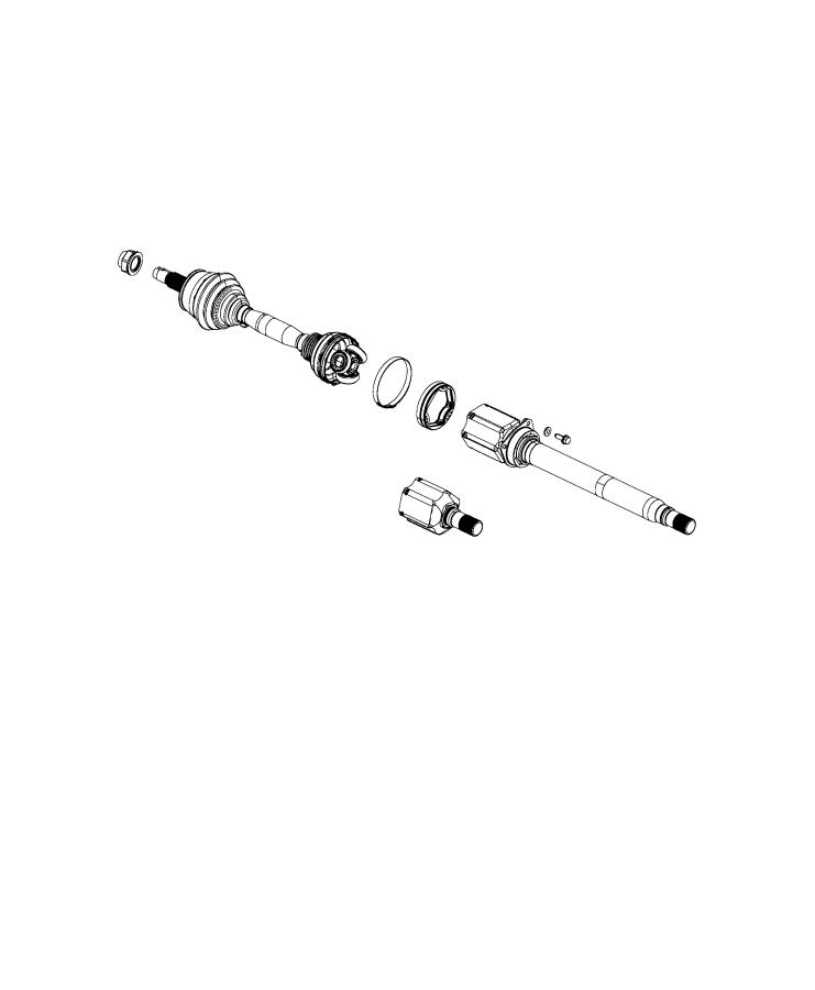 Diagram Front Axle Halfshaft. for your Dodge