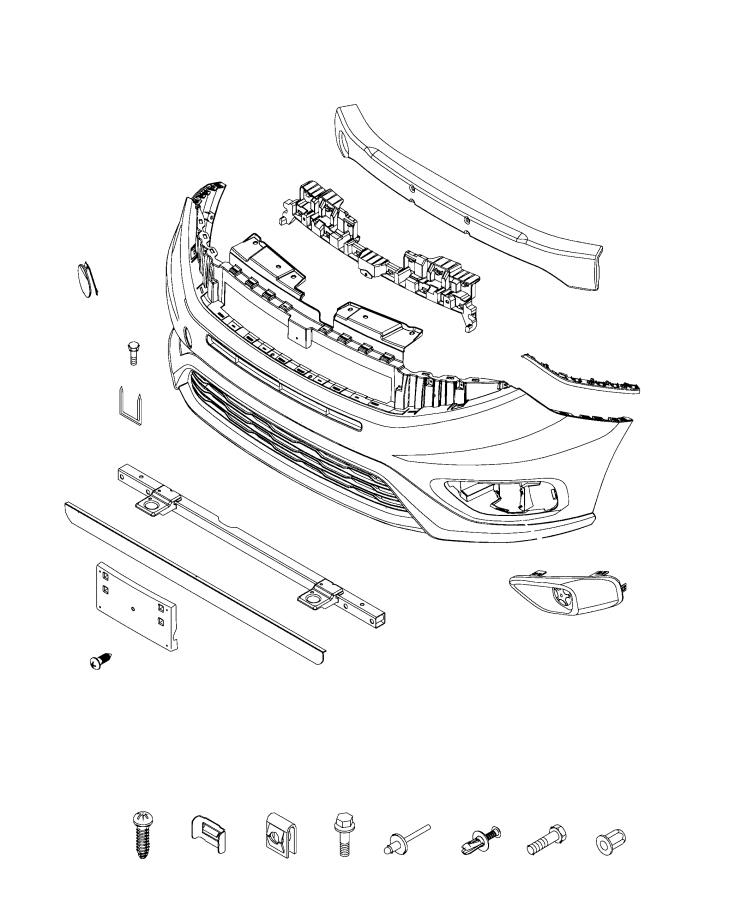 Diagram Front Bumper, Fascia. for your Ram ProMaster City  