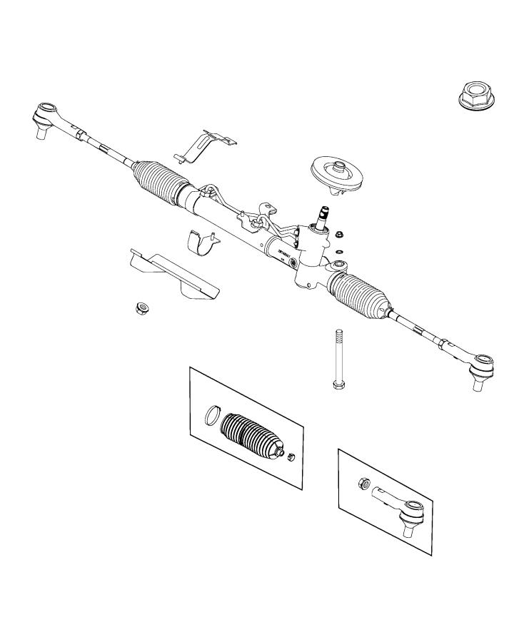 Diagram Steering Gear, Rack and Pinion. for your 2004 Chrysler 300  M 