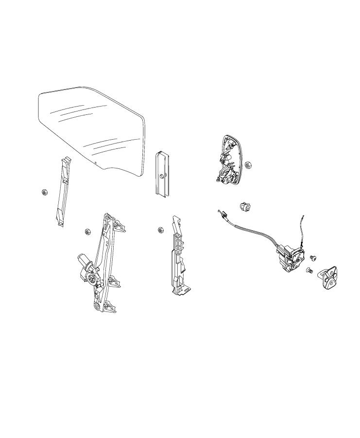Diagram Front Door, Hardware Components. for your Ram ProMaster City  