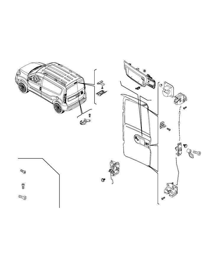 Diagram Rear Door Latch And Handle. for your 2021 Dodge Charger   