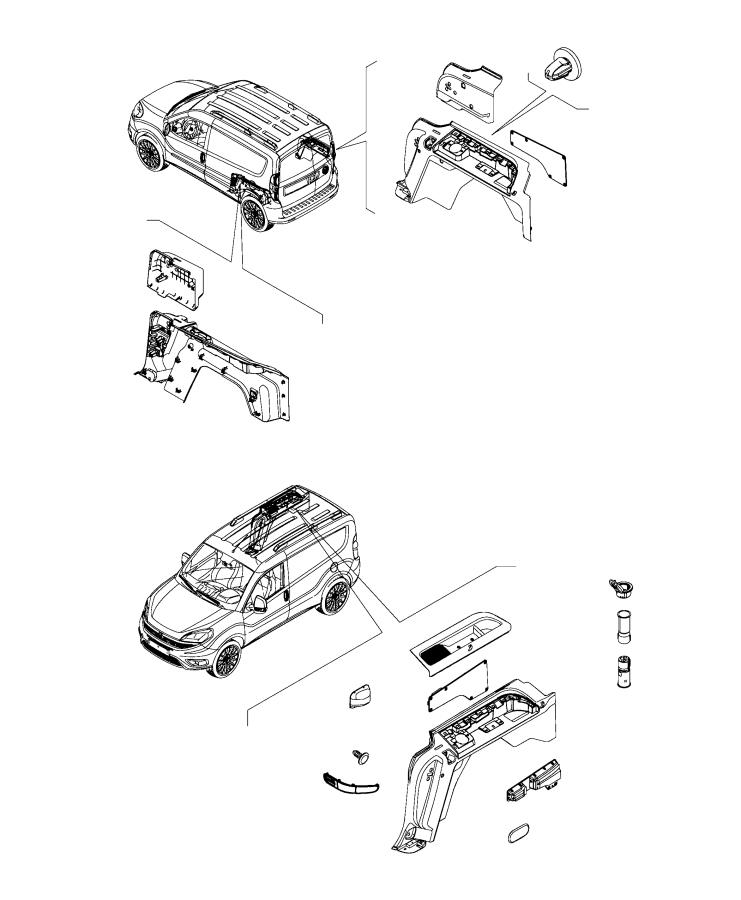 Diagram Quarter Trim. for your Ram ProMaster City  