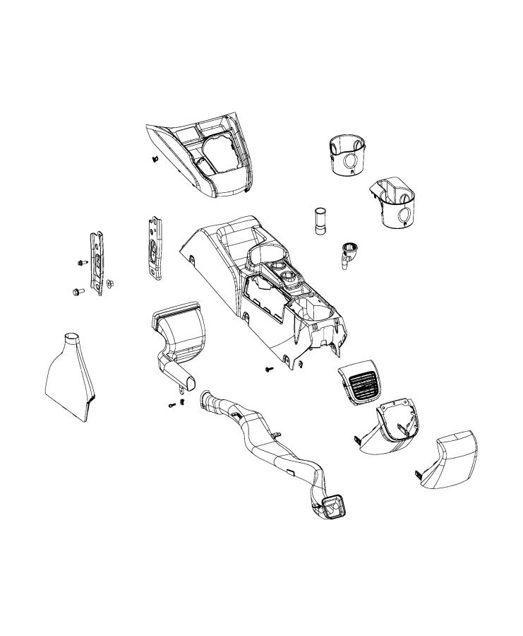 Diagram Console Floor Front. for your 2000 Chrysler 300  M 