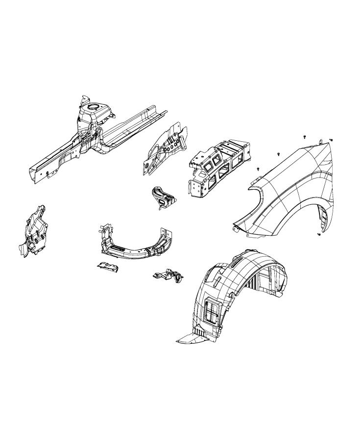 Diagram Front Fenders. for your Ram ProMaster City  