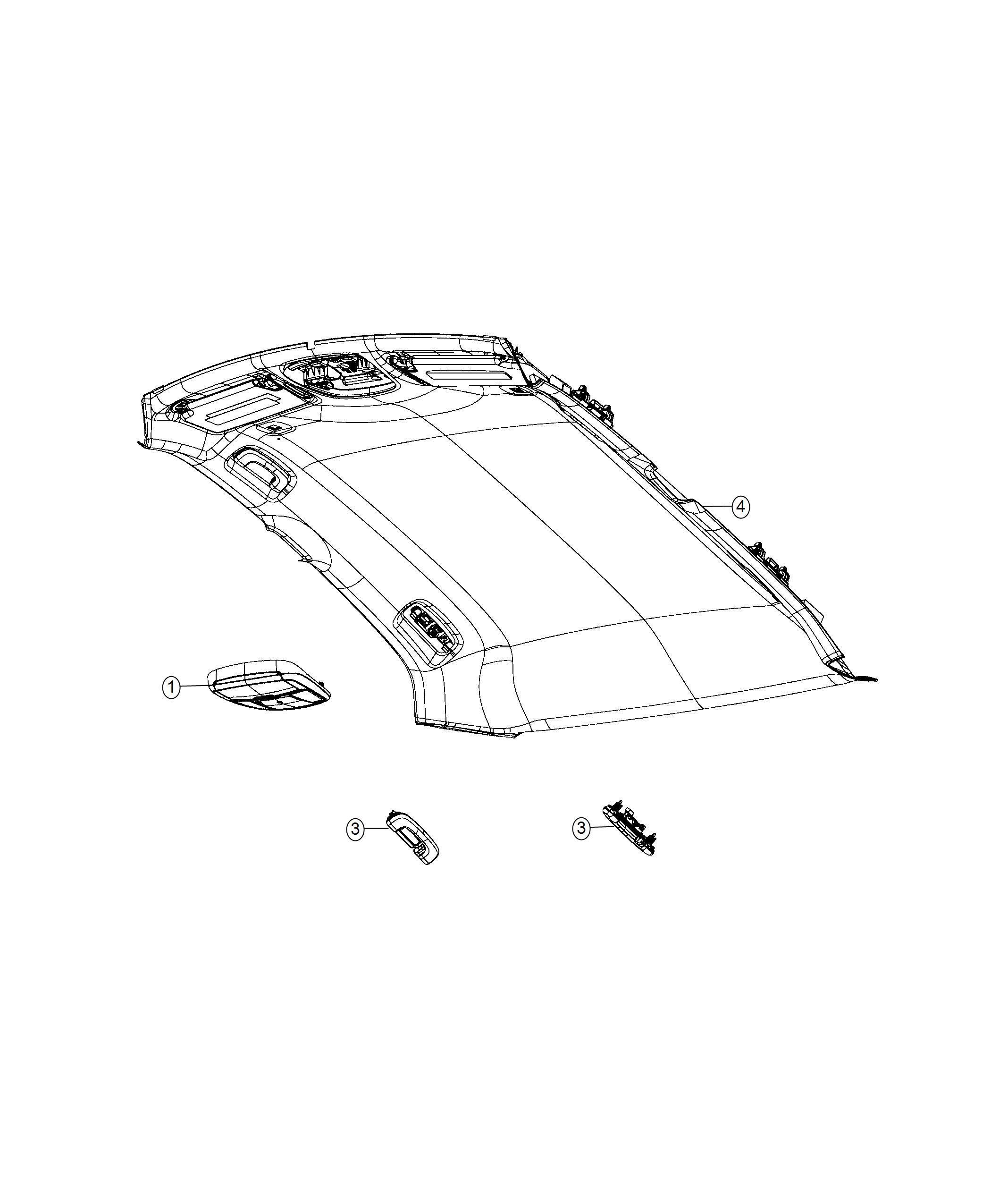 Diagram Lamps, Overhead Console And Illuminated Handle. for your Chrysler 300 M 