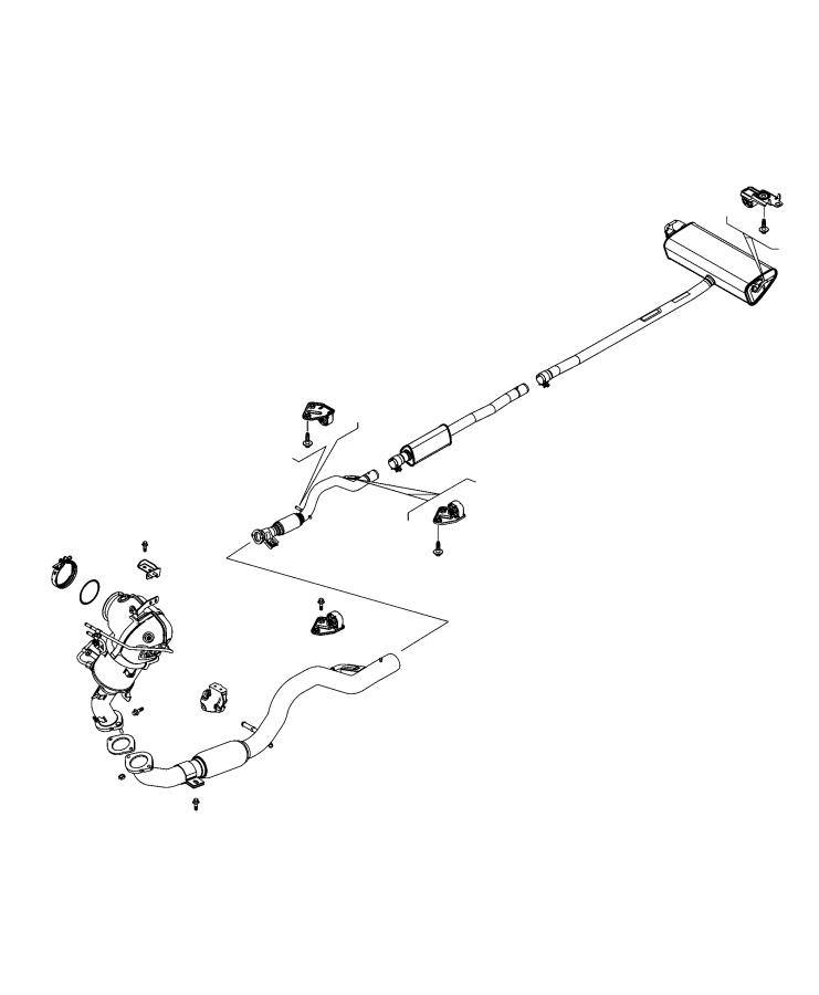 Diagram Exhaust System 1.3L [1.3L I4 Turbo MAir DI Engine w/ESS]. for your 2013 Fiat 500X   