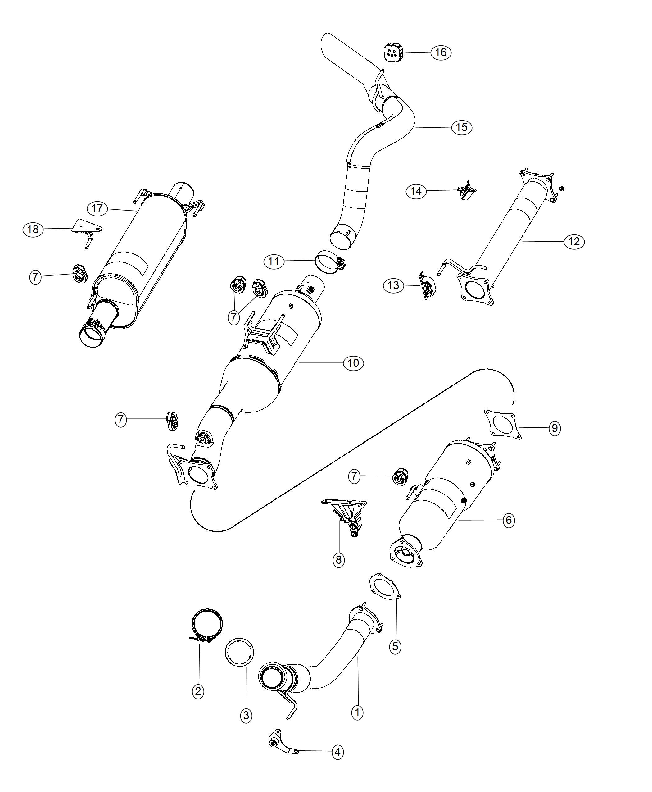 Diagram Exhaust System 6.7L [6.7L I6 Cummins Turbo Diesel Engine]. for your Ram 3500  