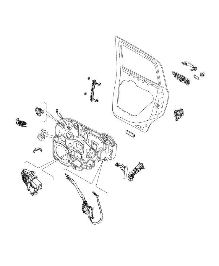 Diagram Rear Door, Hardware Components. for your 2001 Chrysler 300  M 