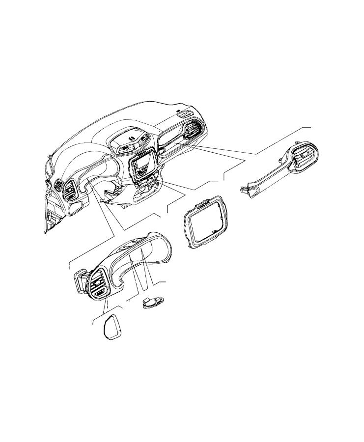 Diagram Instrument Panel Trim [Upper] LHD. for your 1999 Chrysler 300  M 