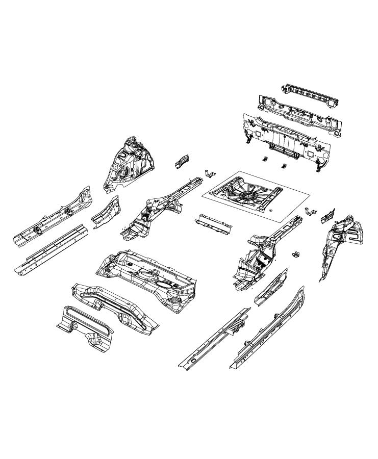 Diagram Rear Floor Pan. for your Jeep Renegade  